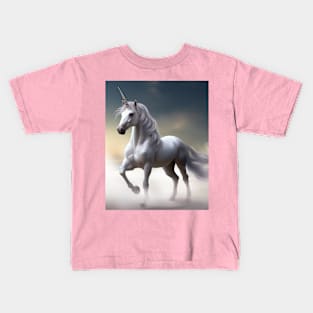 Mythical White Unicorn Kids T-Shirt